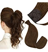 Easyouth Ponytail Hair Extensions Real Human Hair 80g 20 Inch One Piece Wrap Around Hair Extensio...