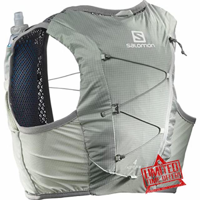Salomon Active Skin 4 Unisex Running Hydration Vest Trail Running Hiking with included Flask