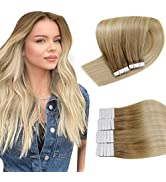 Easyouth Wire Hair Extensions Invisible Human Hair Fsih Wire Extensions White Blonde Invisible Ha...