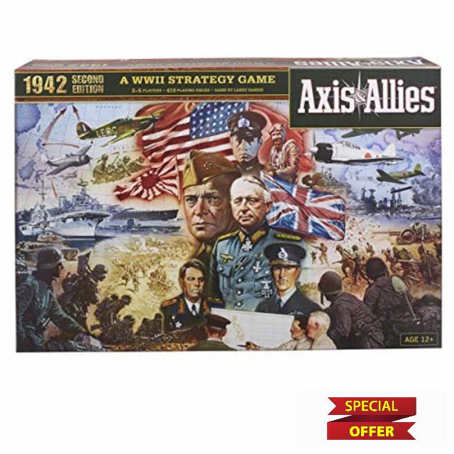 Hasbro Avalon Hill Axis & Allies 1942 Second Edition World War II Strategy Game 12+ Years 2-5 Players F3151 Multi