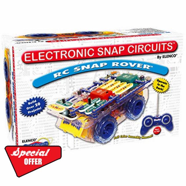 Snap Circuits Remote Controlled Snap Rover SCROV-10 | Over 20 STEM Projects | 50 Parts | Full Color Project Manual | STEM Educational Toy for Kids 8+