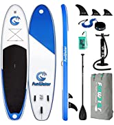 FunWater Inflatable Stand-Up Paddleboard, 325 x 84 x 15 cm, Complete Accessories, Adjustable Padd...