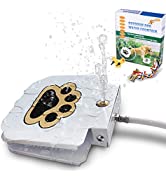 BACOENG Outdoor Dog Water Fountain Toy Sturdy Coated Metal Pet Water Sprinkler - Upgraded Copper ...
