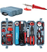 Hi-Spec 90 Piece Electronics & Soldering Repair Tool Set Kit with Multimeter. for PCBs, Electrica...
