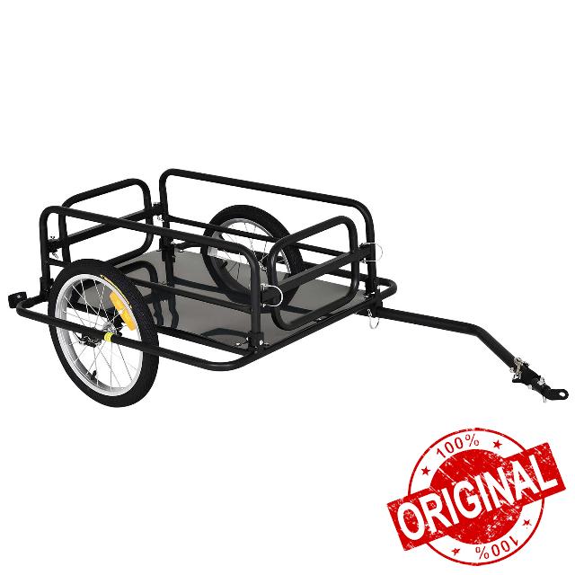 HOMCOM Bike Trailer Cargo in Steel Frame