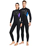 Owntop 3mm Neoprene Wetsuit for Men Women Youth - Stretch Thermal One Piece Diving Suits Back Zip...