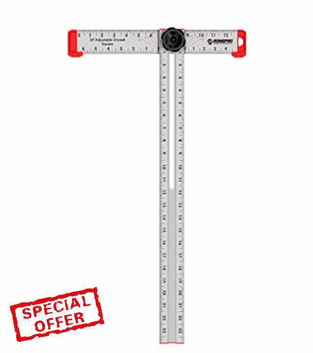 RONGPRO 24 Inch Adjustable T-Square Measuring tools layout tools Aluminum Drywall A-Square