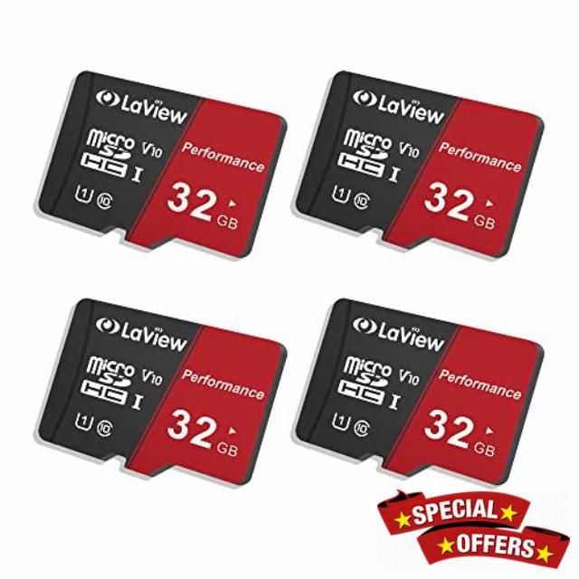 LaView 32GB Micro SD Card 4 Pack