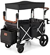 COSTWAY Lightweight Baby Stroller, One-Hand Foldable Infant Pushchair with 5-Point Harness, Adjus...