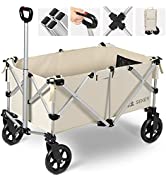 Sekey Ultra light folding wagon with brake, mini foldable garden cart, trolley cart outdoor trans...