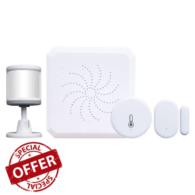 Wireless WiFi Smart Home Security Alarm System Zigbee Gateway Host PIR Motion Detector Wireless Magnetic Door&Window Sensor Temperature&Humidity Sensor Phone APP Remote Control