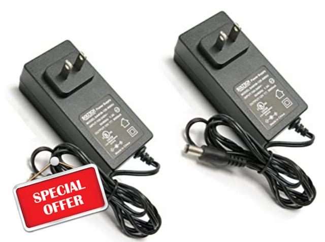 2-Pack SOLTECH 12V 3A Security Camera Power Supply Adapter for Samsung Wisenet Night Owl Lorex Swann Q-See