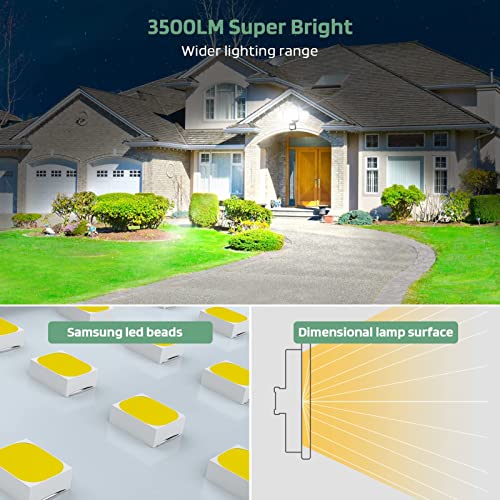 282 LED Motion Sensor Solar Wall Lights with 3 Modes and 270° Wide Lighting
