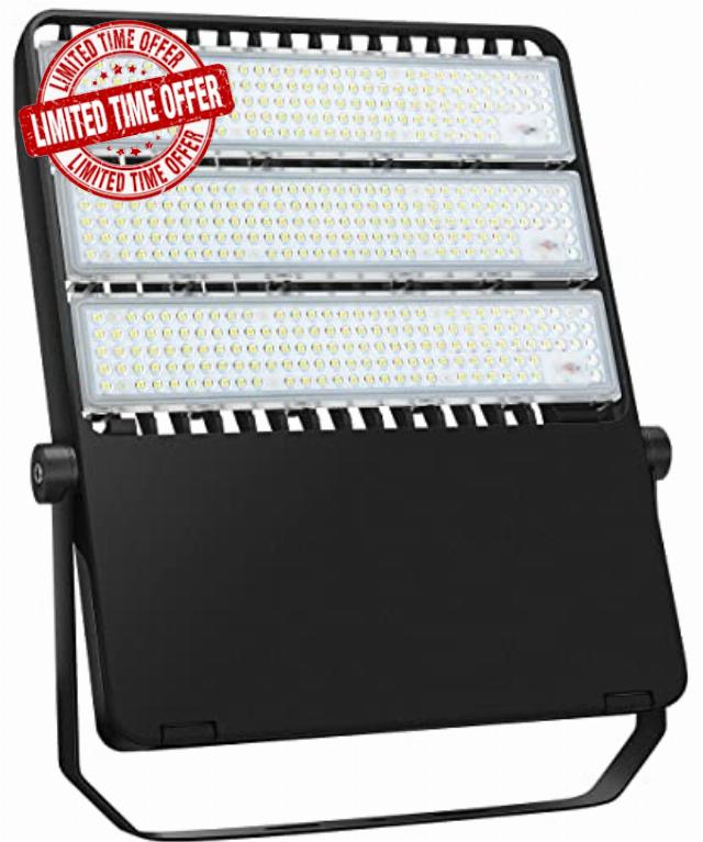 LEDMO 300W High Power LED Stadium Floodlights for Outdoor Sports Field Parking Lot Industrial Lighting