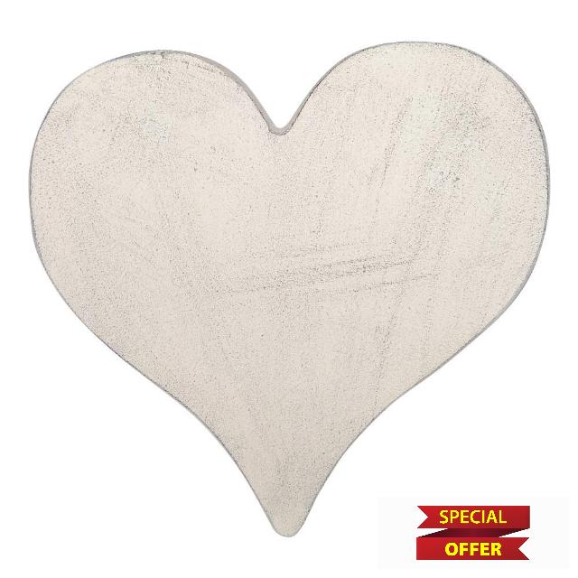 Comfy Hour 1" Cast Iron Rustic Style Heart Garden Stepping Stone for Garden Decoration