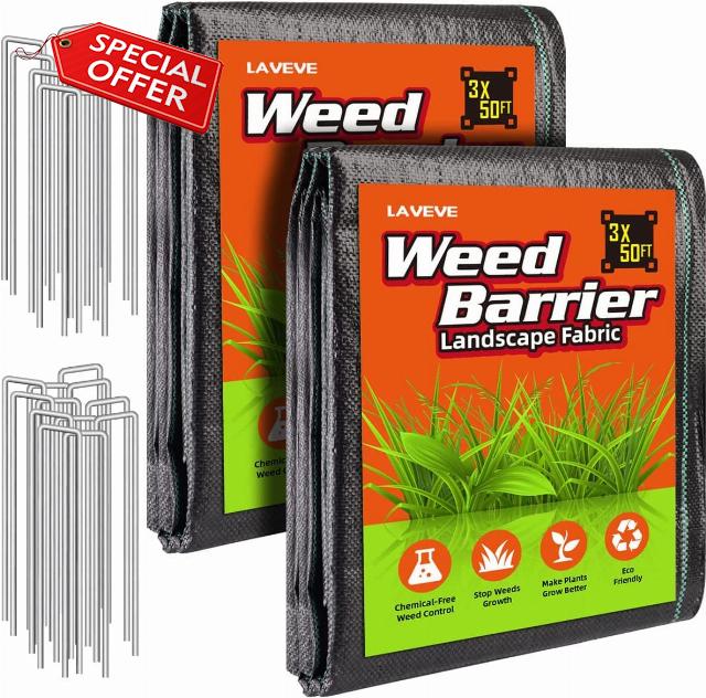 LAVEVE 3FTx 100FT Weed Barrier Landscape Fabric
