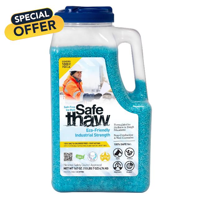 Safe Thaw Industrial Strength Concrete-Safe Pet Paw-Safe Snow & Ice Melter