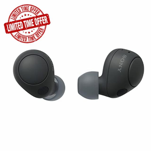 Sony WF-C700N True Wireless Noise Cancelling Earbuds - All-day comfort and stability - Up to 15H battery life with charging case - Black