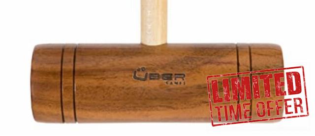 Uber Games Garden Croquet Mallet 38 Inch Handle With A Hardwood Head. Adult Croquet Malle