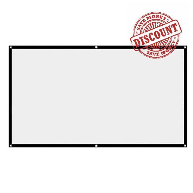 Projector Simple Curtain Folding Soft HD Projector Screen 84/100/120/150 inch 3D Projection Movies Screen for Office Home Theate