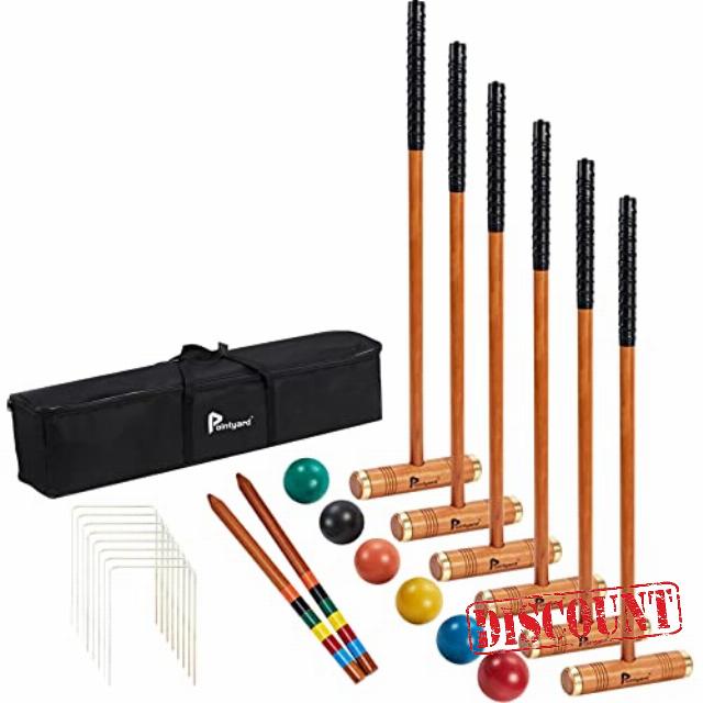 Pointyard 35’’ Six Player Croquet Set