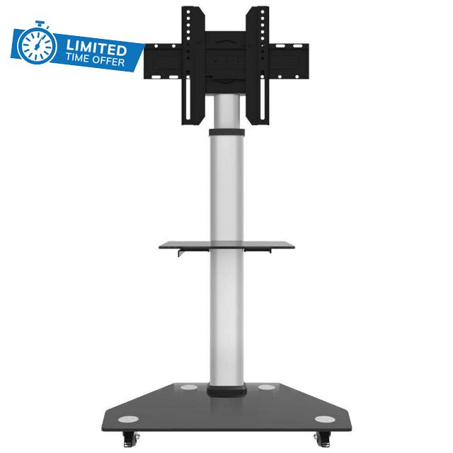 Stainless Steel Universal TV Floor Stand Base for 30—80 Inches TVs