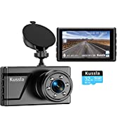 Kussla Dash Cam 1080P FHD Dashcam Front with SD Card, 3”IPS Screen Car Camera Dash Camera with Ni...