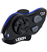LEXIN 1pc G16 Motorbike Bluetooth Headset with Headlamp/SOS Mode, Up to 16 Riders 2000m Group Tal...
