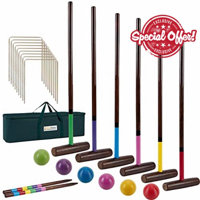 SpexDarxs Six Player Croquet Set