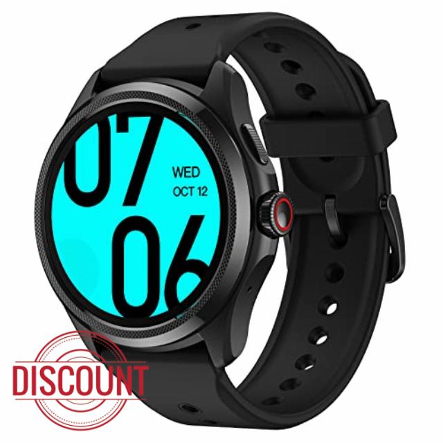 Ticwatch Pro 5 Android Smartwatch for Men Snapdragon W5+ Gen 1 Platform Wear OS Smart Watch 80 Hrs Long Battery Life Health Fitness Tracking Built in GPS 5ATM Water Resistance Compass NFC Mic Speake