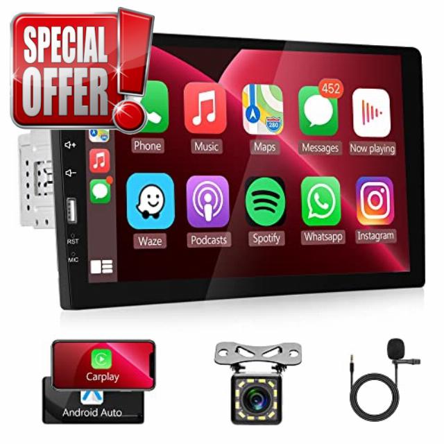 Apple Carplay Single Din Touchscreen Car Stereo
