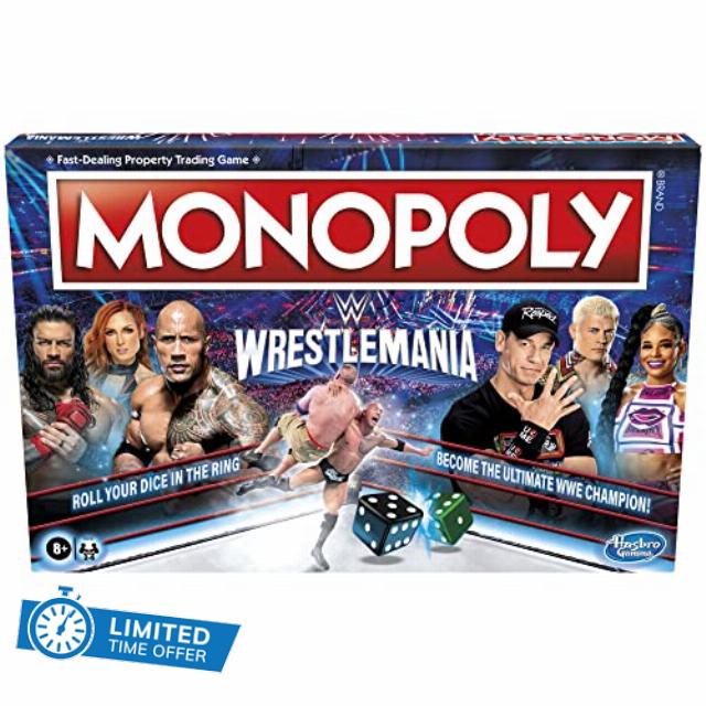 MONOPOLY: Wrestlemania Edition Board Game for Ages 8 and up