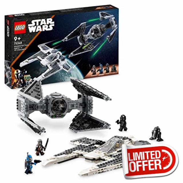 LEGO 75348 Star Wars Mandalorian Fang Fighter vs. TIE Interceptor