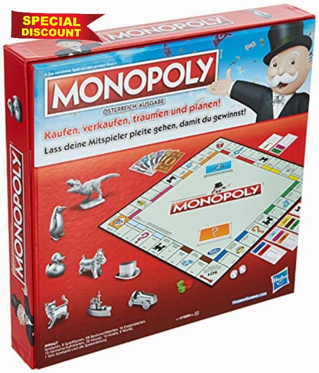 Hasbro Gaming C1009156 - Monopoly Classic Austrian Version Family Game