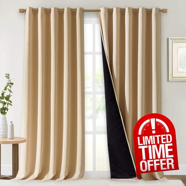 NICETOWN Thermal Insulated 100% Blackout Curtains