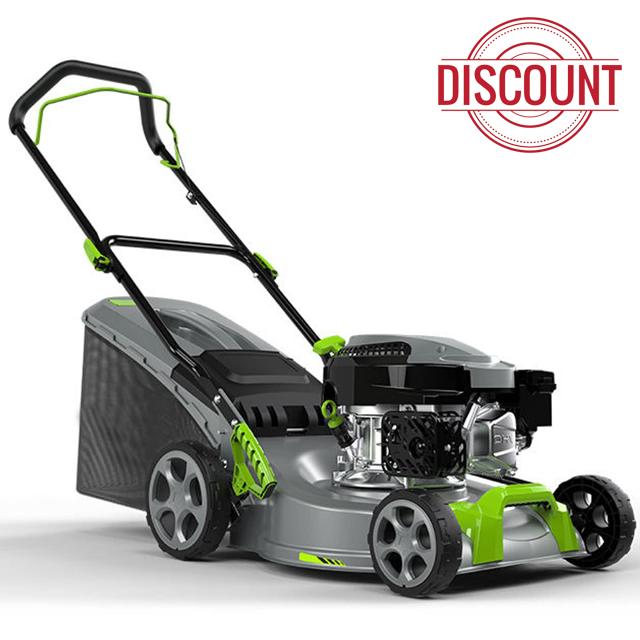 Walk-behind Lawn Mowers Gas Lawn Mowers Cordless Push Lawn Mowers Portable Anti-skid Gas Lawn Mowers with Bagger - 50l with 127cc Ohv 4-stroke Engine