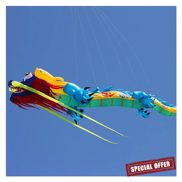 MRXFN kids toys 18m Dragon Kite Flying for Professional Wind Kite Pendant Soft Kites Traditional Snake Kite Paraglide