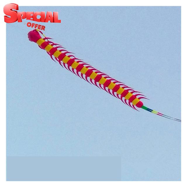 ESBANT 12m Large Centipede Kite Pendant Flying windsock Kite Outdoor Toys Nylon Kites for Adults Kites Furniture (Color : Random Colors)