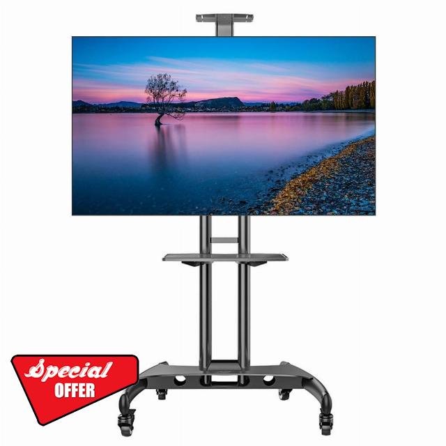 Tv stand Rolling TV Cart With Wheels For 32-75 Inch/ 55-80 Inch LCD LED Plasma Flat Panel Screen