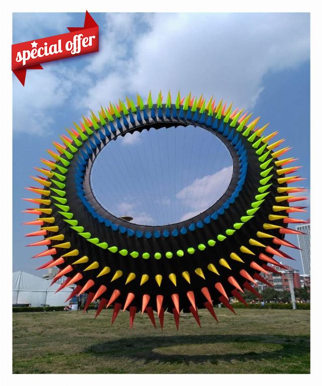 MRXFN kids toys Large Kite Ring Flying windsocks Kites Factory Kite Accessories Octopus Kite Dragon line Winds Kites (Color : 10m Random Color)