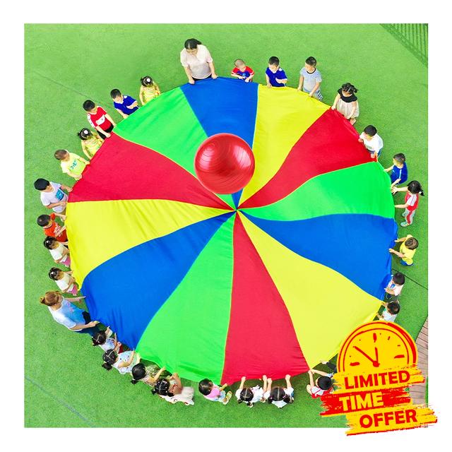 Play Parachute Parachute Game With Yoga Ball