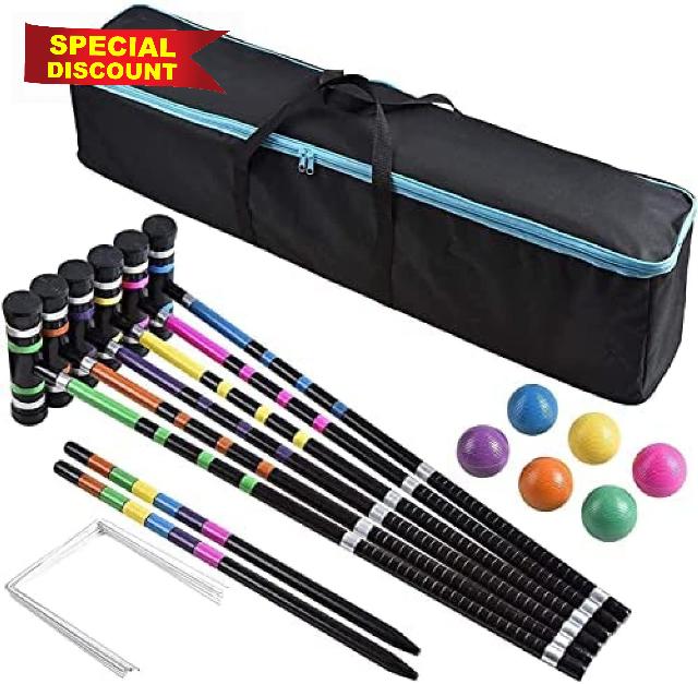 VERZ 6 Players Premium Croquet Set For Families