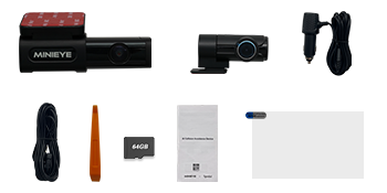 dash cam front and rear, front and rear dash cam, 4k dash cam, adas dash cam, minieye, smart dashcam