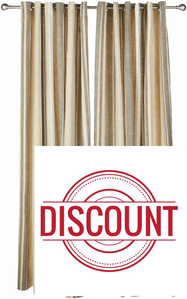 Riva Paoletti Broadway Ringtop Eyelet Curtains (Pair) - Coffee