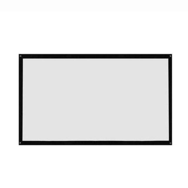 16:9 120 Inch Portable Foldable Projector Screen Wall Mounted Home Cinema Theater 3D HD Projection Screen Canvas (Size : 50 inch) (120 inch)