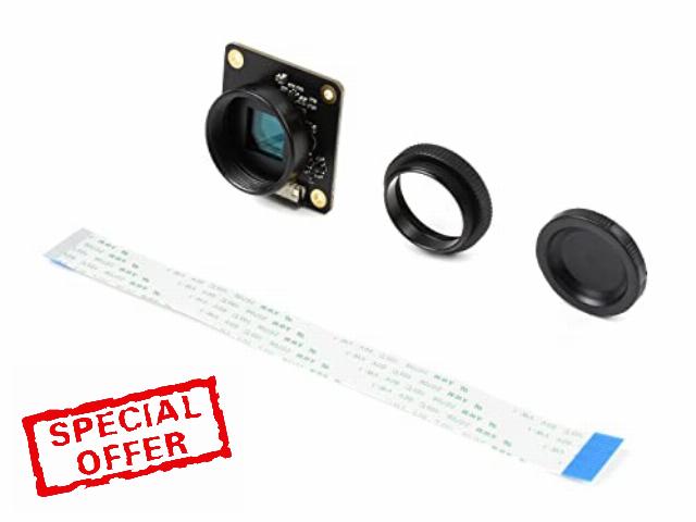 Waveshare Camera For Raspberry Pi Compute Module/Jetson Nano 12.3MP IMX477 Sensor High Sensitivity Supports C- And CS-Mount Lenses