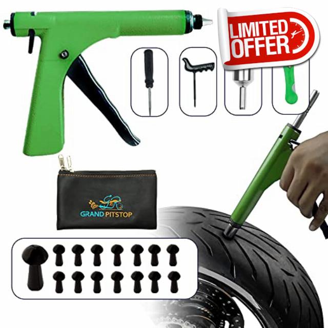 GRAND PITSTOP Tubeless Tyre Puncture Repair Kit for Motorcycle
