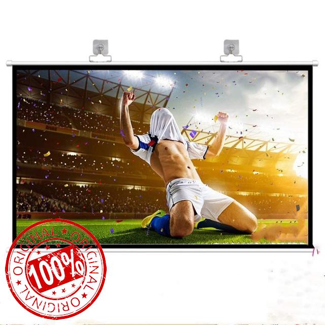 Projector Screen With Hook Up - HD Outdoor/Indoor Portable Projector Screen For Home Theater Cinema Indoor Outdoor for Meeting (Color : White-3