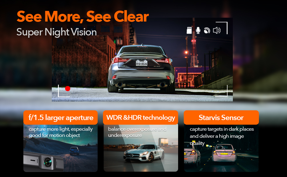 parking mode car surveillance camera car front camera wifi dash cam car recorder camera dash cameras