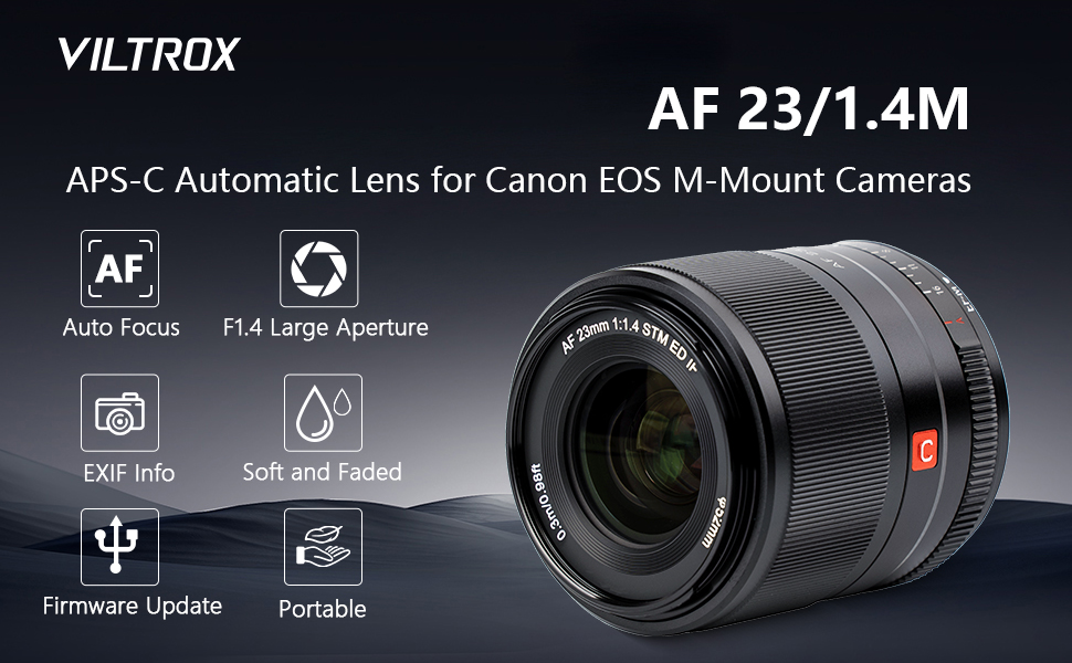 VILTROX 23mm f/1.4 F1.4 Auto Focus Lens Wide-Angel APS-C Large Aperture Lens